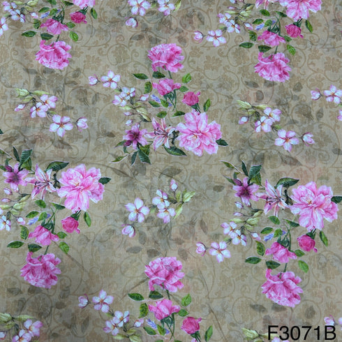 Printed Lizzy Bizzy Cotton Fabric-F3071